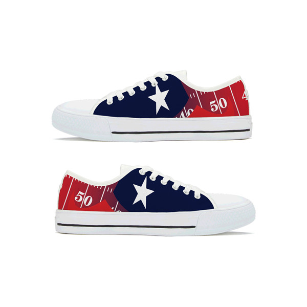 Men's Houston Texans Low Top Canvas Sneakers 002 Men's Houston Texans Low Top Canvas Sneakers 002